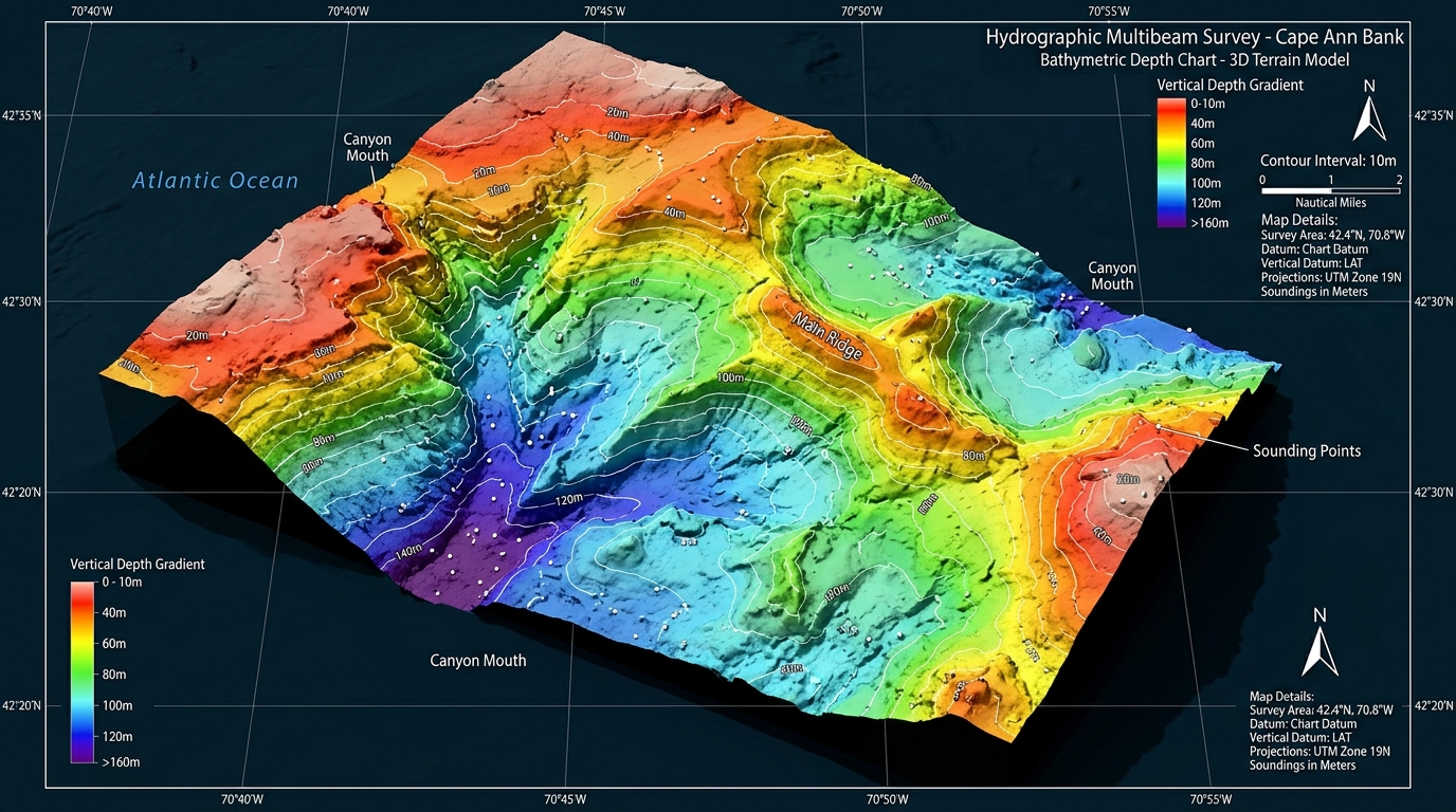 Cape Ann Bank Multibeam Bathymetry Chart